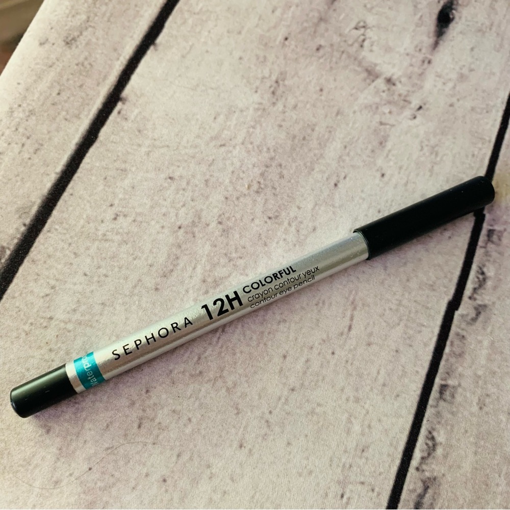 Sephora 12H Wear Waterproof Colorful Contour Crayon Eye Pencil Black Lace 1.3g